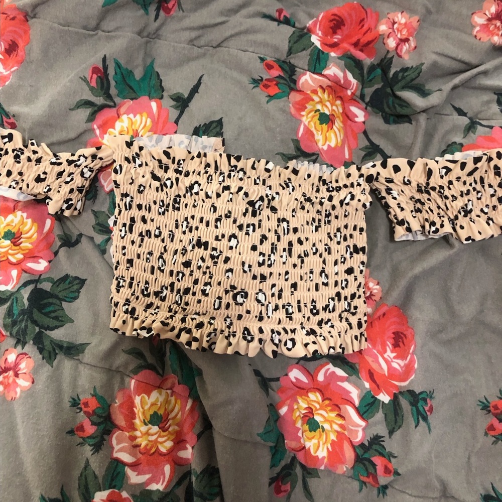 Xhilaration Leopard Bikini top, size S